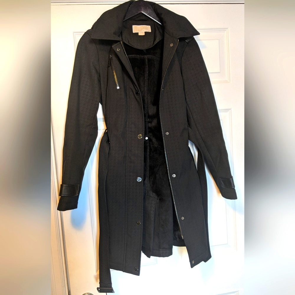 Black houndstooth peacoat